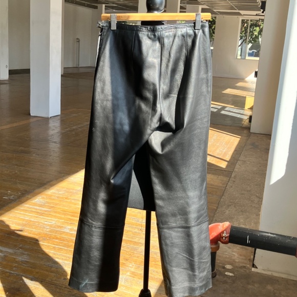 Wilson’s Leather black straight leg leather pants - Picture 2 of 7